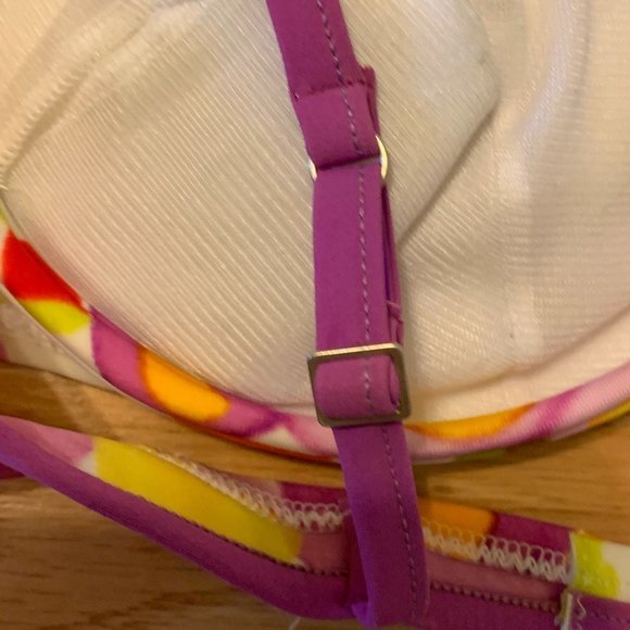 Beach Life Bikini Purple White Orange Medium - Picture 3 of 5